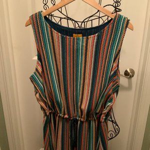 Ruby Road Multicolored Sleeveless Knit Dress Sz1X